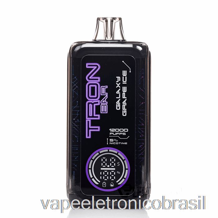 Vape Eletrônico Tron ​​bar 12k Descartável Galaxy Grape Ice